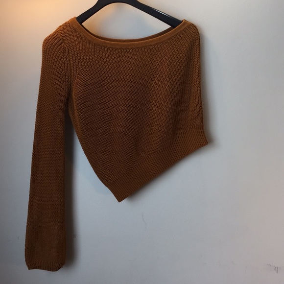 Forever 21 light Brown off the shoulder sweater - Picture 5 of 7